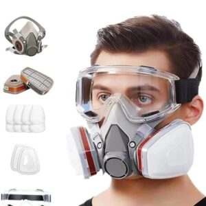 Reusable Respirator Mask with Safety Goggles